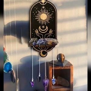 New Pendulum Shelf, Charts & Rose quartz pendant